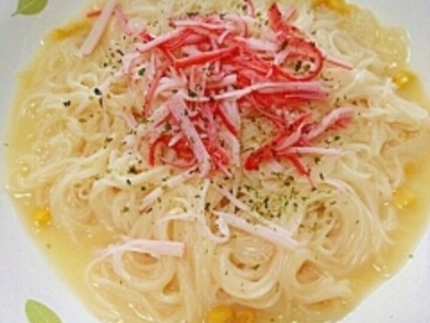 カップスープ＆素麺で☆お手軽スープパスタ風♪